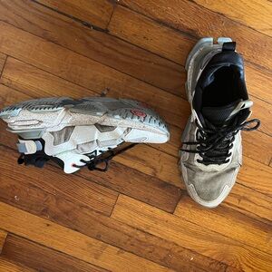 Stylish Tan and Black Sneakers